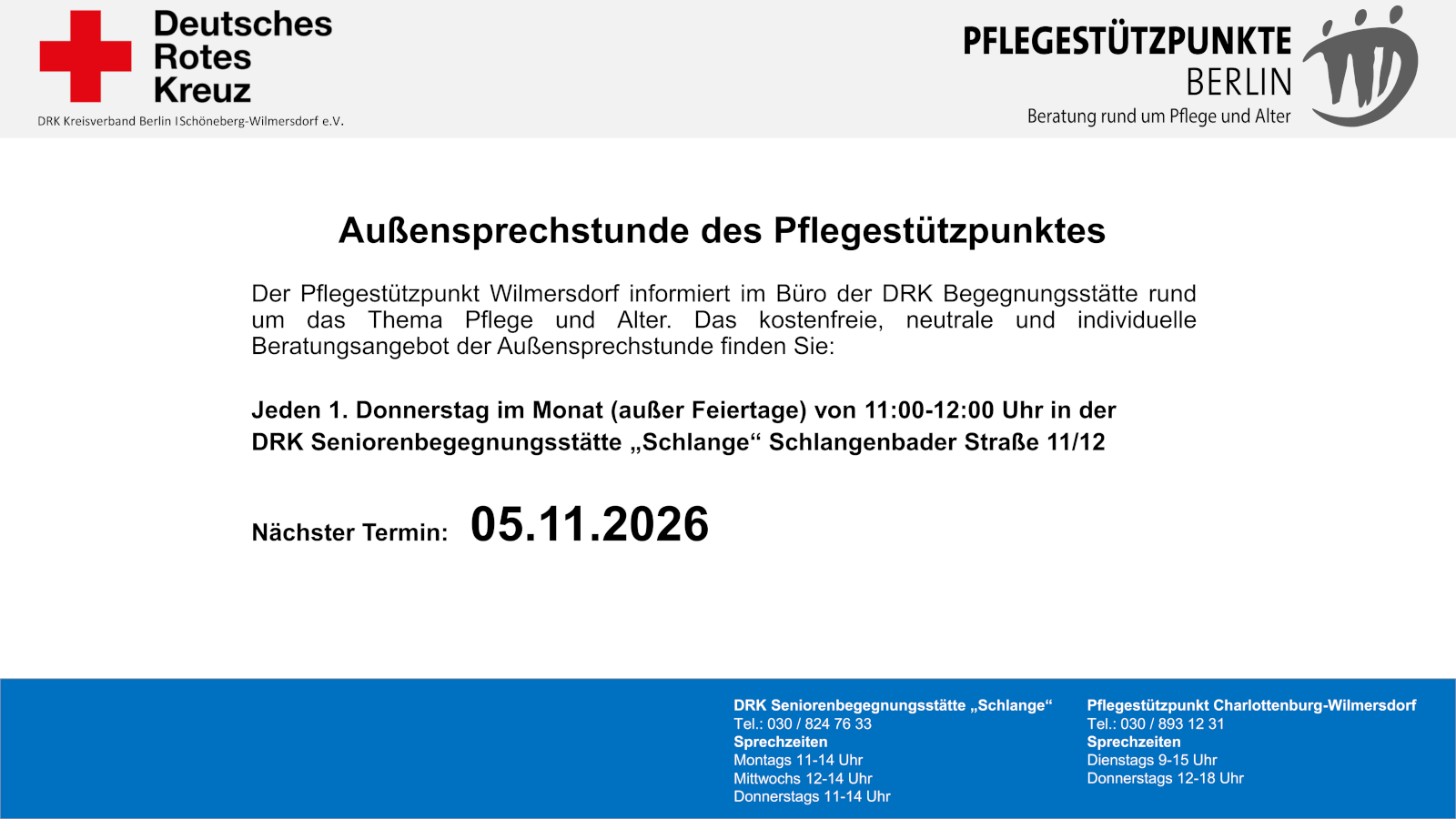 Außensprechstunde -Nov